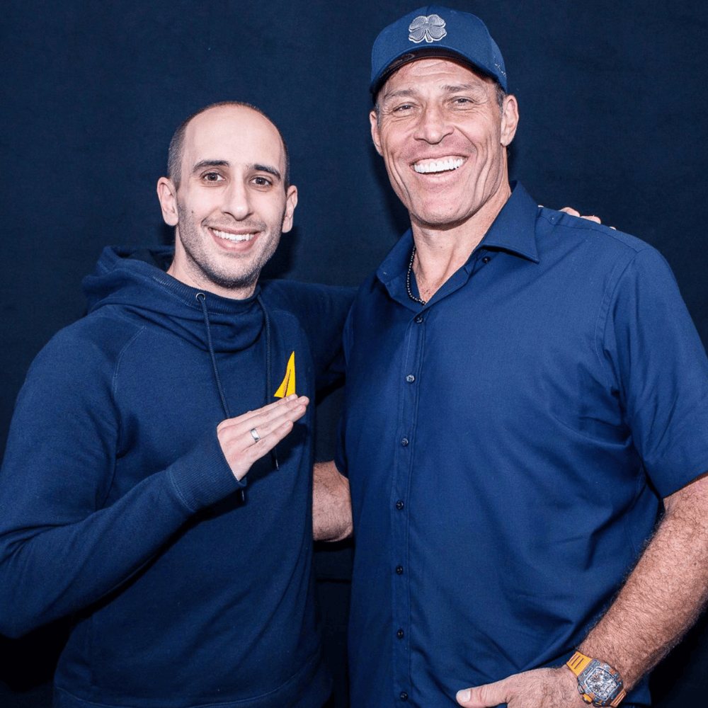 Evan Carmichael with Tony Robbins